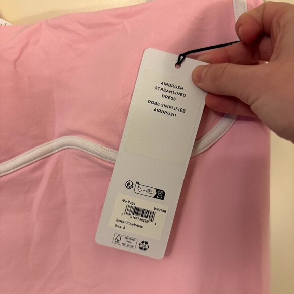 NWT ALO Airbrush Streamlined Dress - Sweet Pink - Small - Picture 6 of 7